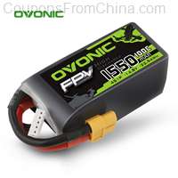 OVONIC 14.8V 1550mAh 4S 100C RC Battery XT60