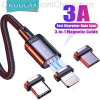 KUULAA Magnetic Cable 3 in 1 Micro/Type-/Lightning 1m