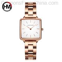 Hannah Martin Full Solid Stainless Steel Square Watch