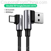 Ugreen 3A Angle USB Type-C Cable 1m 3A