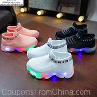 Kids Sneakers Children Baby Girls Boys LED Luminous Shoes