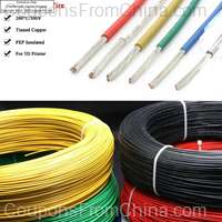5/10m UL1332 PTFE Wire 30/28/26/24/22/20/18/16/14/13/12/10 AWG FEP for 3D Printer