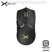 Delux M800 PMW3389 RGB Wired Gaming Mouse 16000 DPI