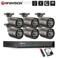 4K Camera NVR System POE 8MP 4CH 4 Cameras