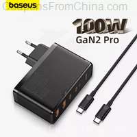 Baseus GaN Charger 100W PD QC 4 Ports with 100W Cable