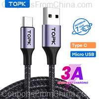 TOPK 3A USB Type-C Cable 1m