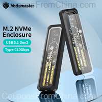 Yottamaster DF3 M2 NVMe SATA SSD Enclosure USB3.1 GEN2