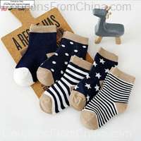 5Pairs Baby Socks 0-1-3-7Y Kids