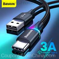 Baseus LED Type-C Cable 3A 1m