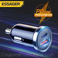 Essager USB Car Charger 2.4A Dual