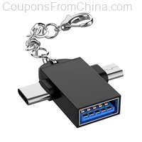 2 In 1 Type-C USB 3.0 Female To Micro USB OTG Adapter