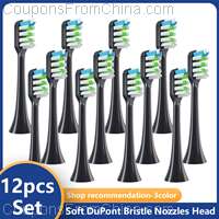 12pcs for SOOCAS X3/X3U/X5 Toothbrush Heads [Not Original]