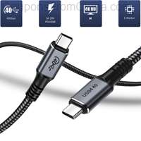 USB 4 Thunderbolt 3 Cable 100W 5A/20V 3.1 Fast PD Cable 1.2m