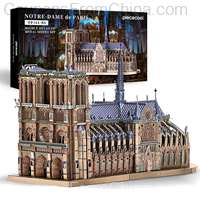 Piececool 3D Metal Puzzles Notre Dame Cathedral Building Blocks