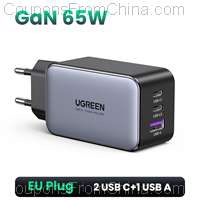 UGREEN GaN 65W USB-C Charger 3 Ports