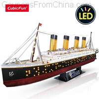 CubicFun 3D Titanic Building Blocks with LED 266pcs