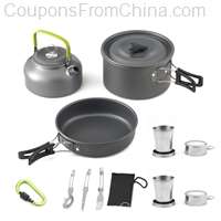 Outdoor Pots Pans Camping Cookware Non-stick Tableware