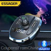 Essager USB Car Charger FM Transmitter Bluetooth 5.0
