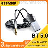 Essager Aux Bluetooth Adapter Dongle USB To 3.5mm