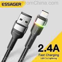 Essager LED USB-A to Lightning Cable 1m