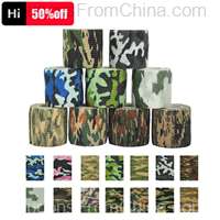 Elastic Wrap Army Adhesive Hunting Camouflage Tape Waterproof 10cm 4.8m