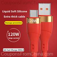 120W 6A USB Type-C Cable 1.2m