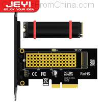 JEYI M.2 PCIe to NVMe Adapter with Aluminum Heatsink 64Gbps PCIe4.0 X4 Gen4