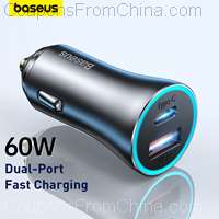 Baseus 60W 2-Port USB Car Charger