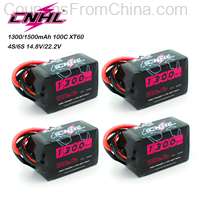 4Pcs CNHL 4S 14.8V RC Battery 1500mAh 100C XT60