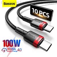 10pcs Baseus 100W USB-C to USBC Cable 1m