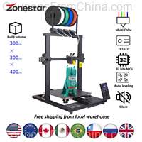 ZONESTAR 2023 4 Extruders 4-IN-1-OUT Mixing Color 3D Printer DIY Kit Z8PM4Pro-MK2 [EU]