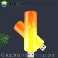LED USB Atmosphere Light Flame Candle
