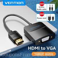Vention HDMI to VGA Adapter 1080P with Audio with Power 0.5m