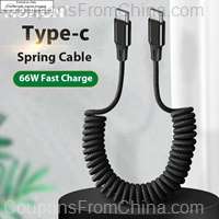 NOHON 66W Spring USB Type C Cable