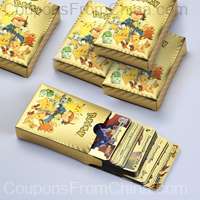 50-55pcs/set Pokemon Cards Gold Vmax GX Energy Card