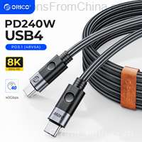 ORICO 240W Fast Charging USB4 Data Cable PD3.1 Power Line 240W 40Gbps 1m