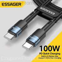 Essager USB Type-C To USB-C Cable PD100W 1m