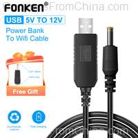 Fonken WiFi to Powerbank Cable DC 5V to 12V/9V