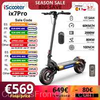 iScooter ix7pro 2000W Dual Motor Electric Scooter 60km/h 17.5Ah 10 inch [EU]