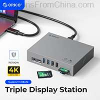 ORICO USB C HUB Type C to Multi HDMI-compatible 4K60Hz PD100W USB3.0 Docking Station