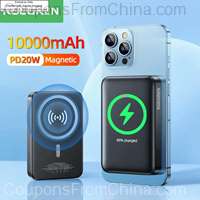 Rocoren 10000mAh Magnetic Power Bank Wireless Charger 20W
