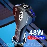 USLION 48W 2-Port USB Car Charger