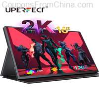 UPERFECT 16 Inch 2K 2560x1600 16:10 100%sRGB 120Hz Type C Portable Monitor [EU]