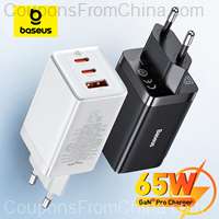 Baseus GAN 65W USB-C Charger 3 Ports