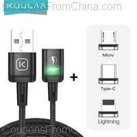 KUULAA LED Magnetic USB Cable 3A 1m