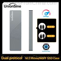 UnionSine Dual Protocol M2 NVMe NGFF SATA SSD Case 10Gbps