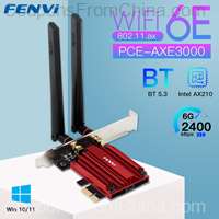 WiFi 6E AX210 5374Mbps Tri Band 2.4G/5G/6Ghz Wireless PCIE Adapter