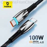 Baseus PD100W LED Cable Type-C 1m
