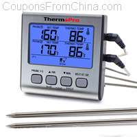 ThermoPro TP17 LCD Dual Probe BBQ Oven Meat Grill Cooking Thermometer
