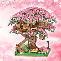 2138Pcs Mini Sakura Tree House Building Blocks